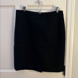 J. Crew black heavy wool/flannel skirt Size 6
